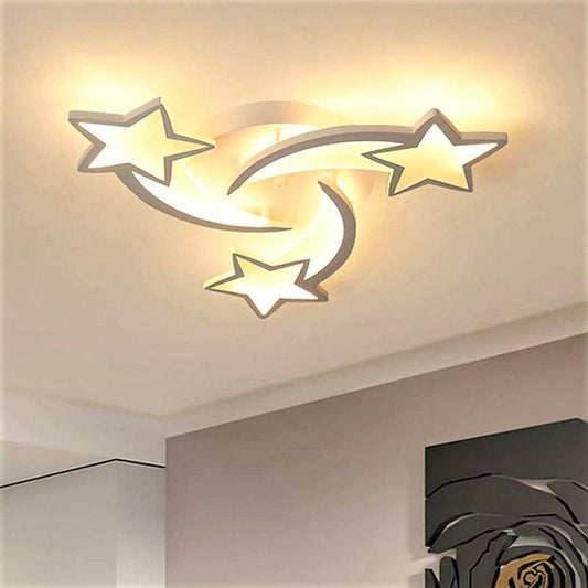 Lustra LED RFAN, Model M213-3, cu Telecomanda, 3 Tipuri de Lumina, Intensitate Reglabila, 72W, Alb