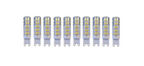 Set 10 x Becuri LED RFAN, G9, Lumina Calda, 3000K, 7W
