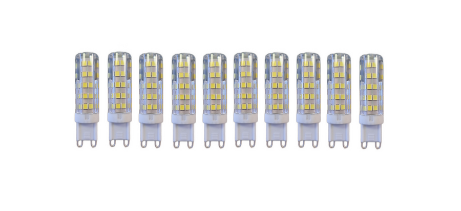 Set 10 x Becuri LED RFAN, G9, Lumina Calda, 3000K, 7W