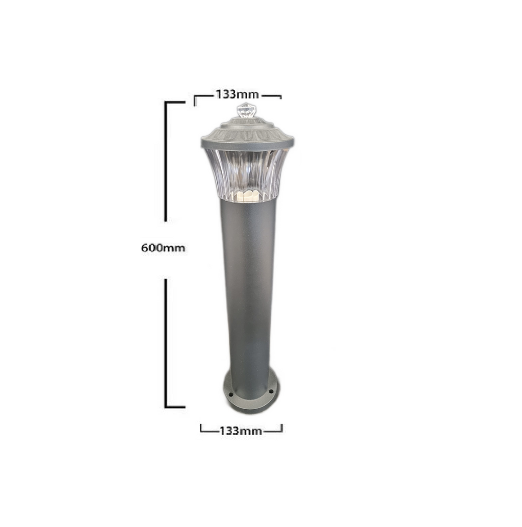 Stalp Iluminat Exterior RFAN, Model E239011, Material Aluminiu, 1 x E27, IP65, Negru