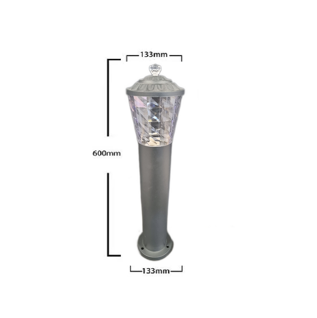 Stalp Iluminat Exterior RFAN, Model E239013, Material Aluminiu, 1 x E27, IP65, Negru