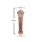 Stalp Iluminat Exterior RFAN, Model E239012, Material Aluminiu, 1 x E27, IP65, Maro