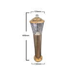 Stalp Iluminat Exterior RFAN, Model E239013, Material Aluminiu, 1 x E27, IP65, Auriu