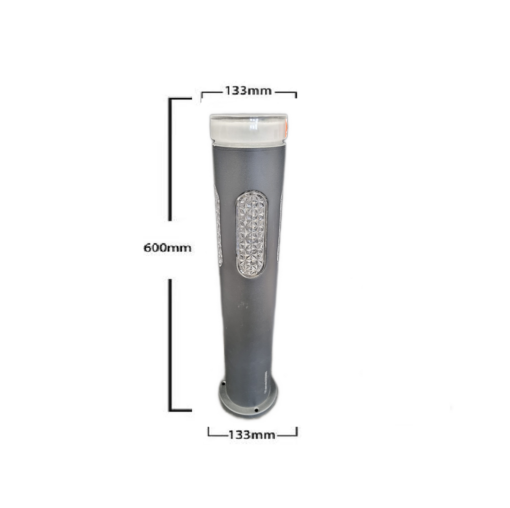 Stalp Iluminat Exterior LED RFAN, Model L638045, 3 Tipuri de Lumina, IP65, 30W, Negru