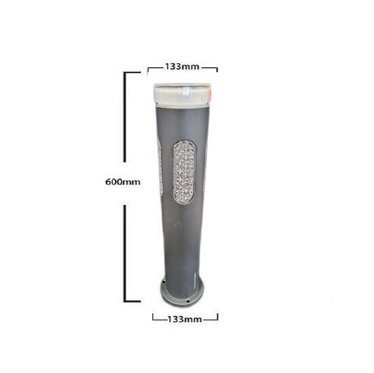 Stalp Iluminat Exterior LED RFAN, Model L638045, 3 Tipuri de Lumina, IP65, 30W, Negru