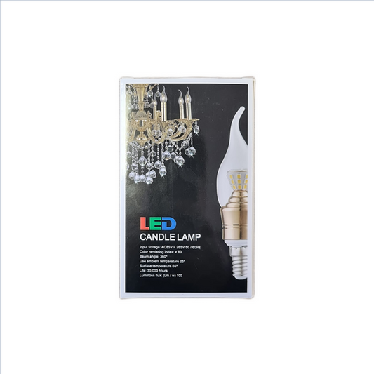 Set 2 x Becuri LED RFAN, E14 Lumanare, Lumina Calda, 3000K, 7W