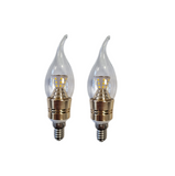 Set 2 x Becuri LED RFAN, E14 Lumanare, Lumina Calda, 3000K, 7W