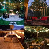 Ghirlanda Luminoasa cu Pendule RFAN, Gradina, Terasa, 10m, 15 Fasung E27, Fara becuri, Negru
