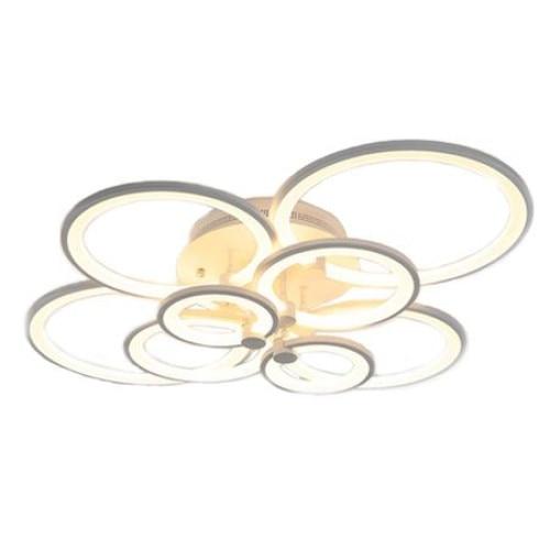 Lustra LED RFAN, Model K38-8, cu Telecomanda, 3 Tipuri de Lumina, Intensitate Reglabila, 250W, Alb