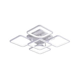 Lustra LED RFAN, Model R9174/4+1, cu Telecomanda, 3 Tipuri de Lumina, Intensitate Reglabila, 59W, Alb