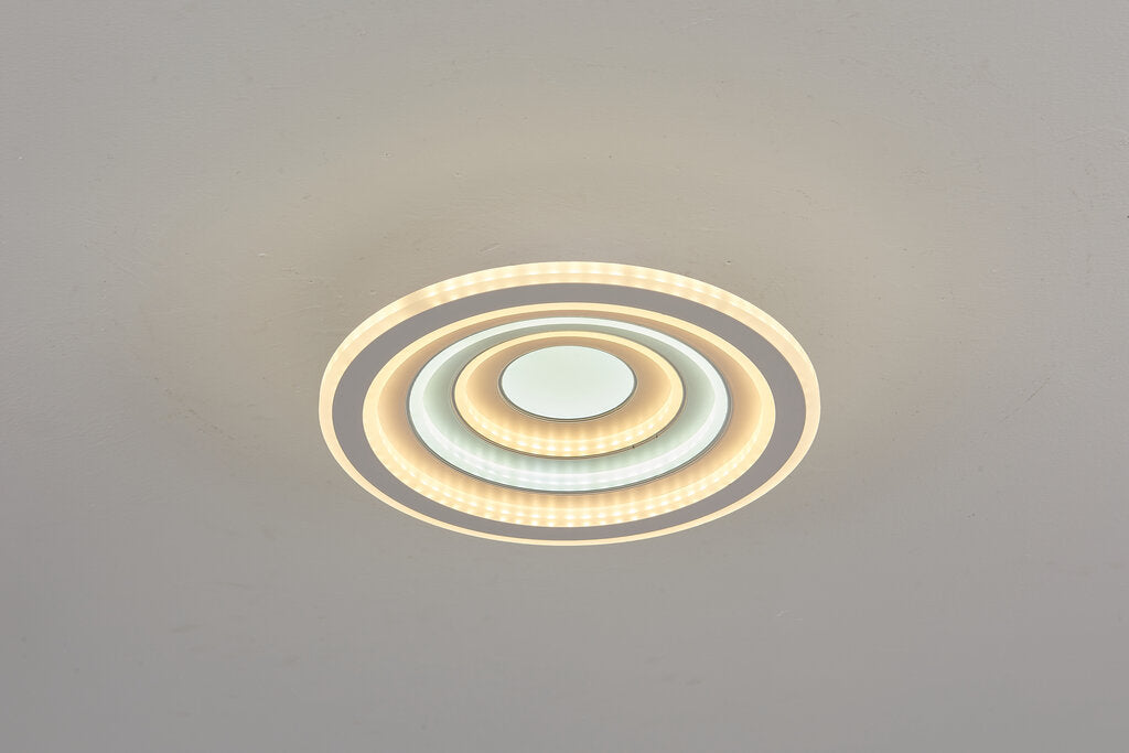Lustra LED RFAN, Model 5217, 3 Tipuri de Lumina, 60W, Alb