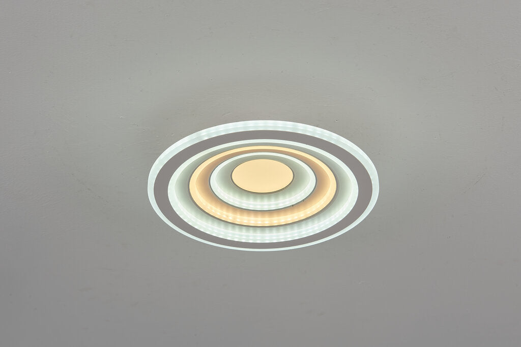 Lustra LED RFAN, Model 5217, 3 Tipuri de Lumina, 60W, Alb